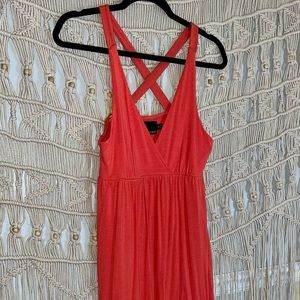 Pink Criss Cross Maxi Dress